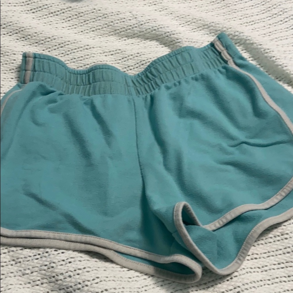 blue shorts